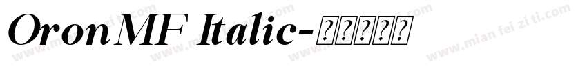 OronMF Italic字体转换